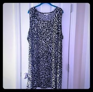 Black and White Zebra Print Susan Graver 3X Dress